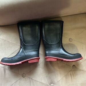 LL. Bean Kids Youth Unisex 1 Rain Black Waterproof Boots